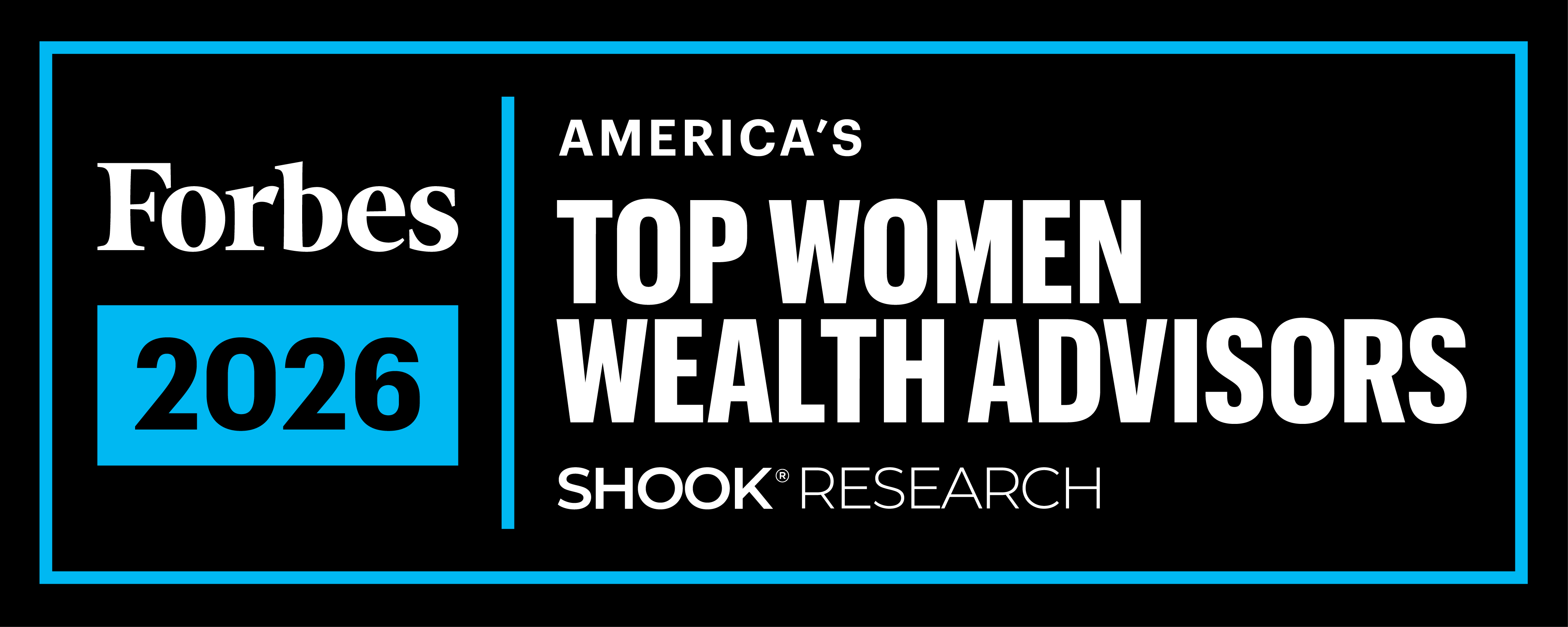 Forbes - Americas Top Women Wealth Advisors - 2026 - horizontal - black